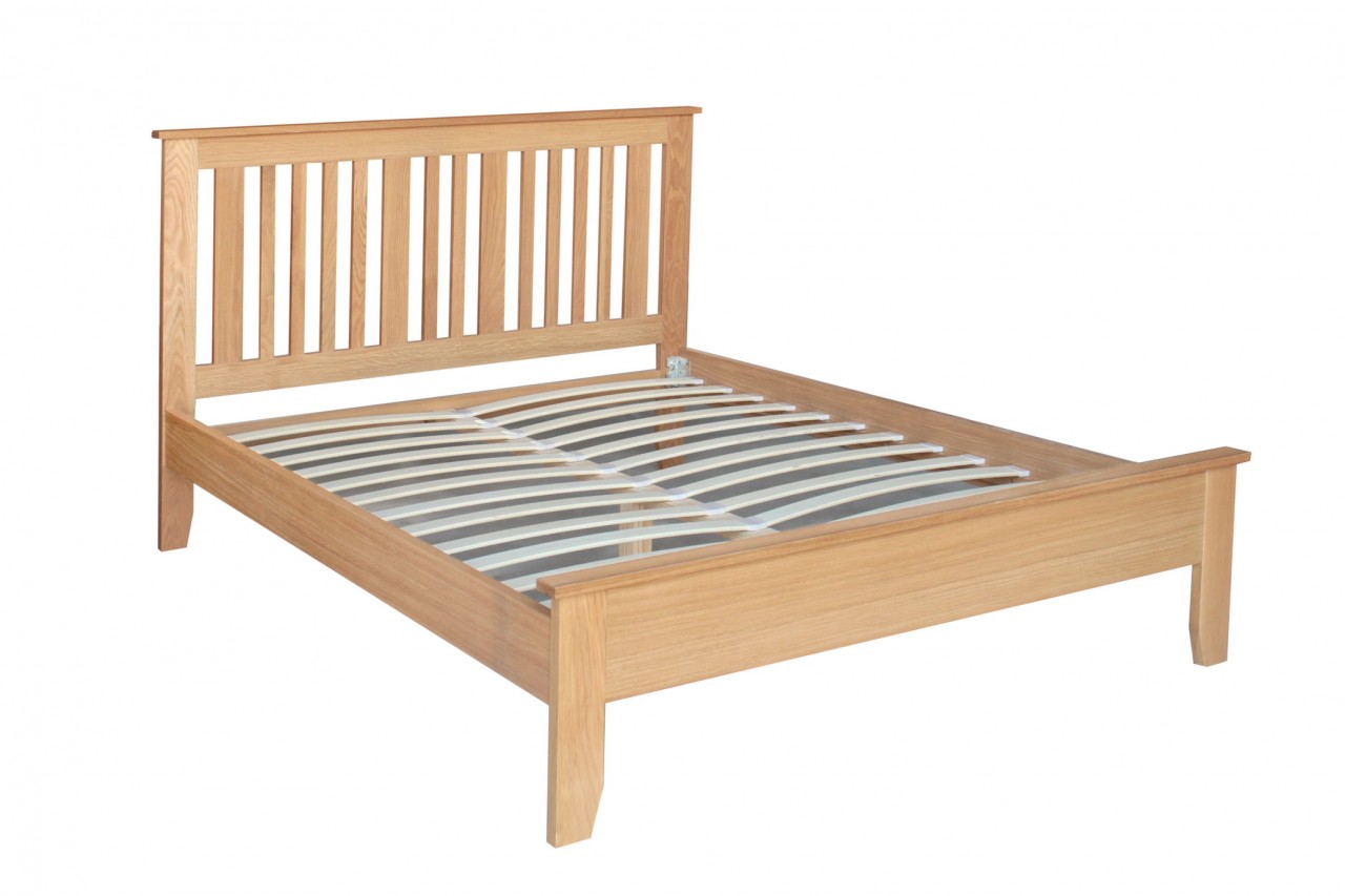 Avignon Solid Oak Low Footboard King Size Bed - Click Image to Close